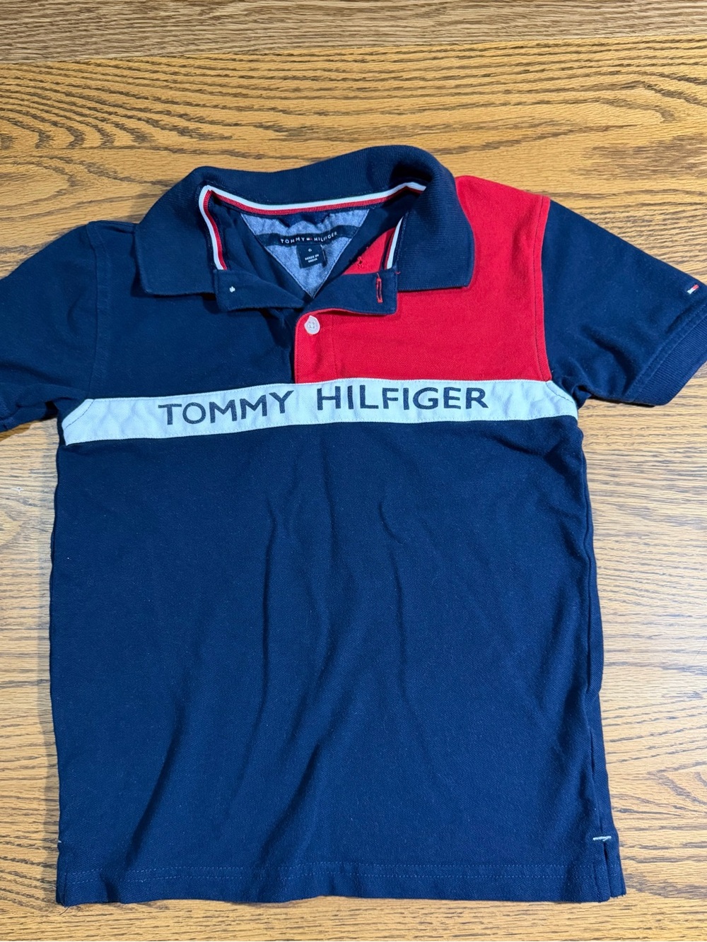 Tommy Hilfiger Navy, Red & White Kids Polo Shirt